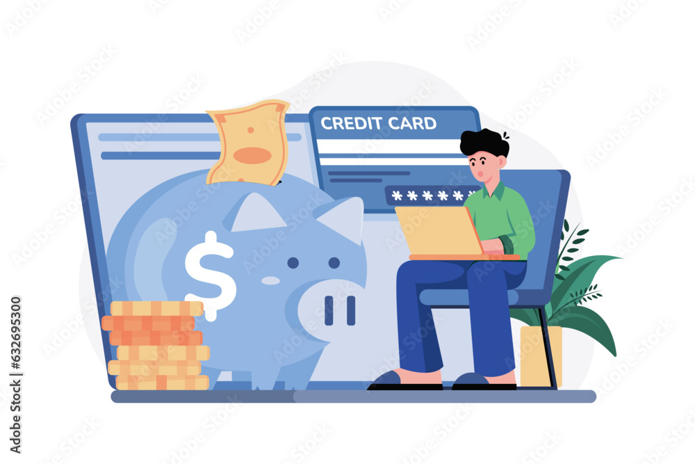 Online Banking Illustration Concept