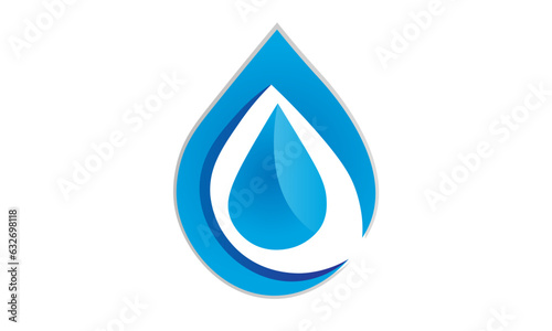 Water drop Logo, Gradient colors