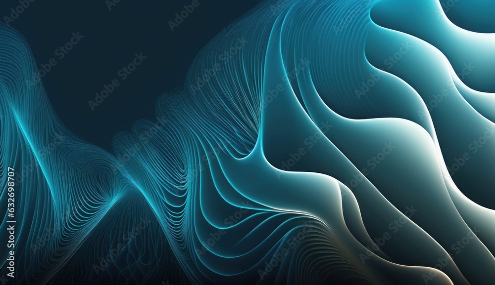 Abstract Water Waves Background, Generative AI