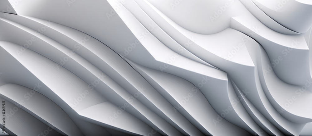 Obraz premium Abstract 3D White Background, Generative AI