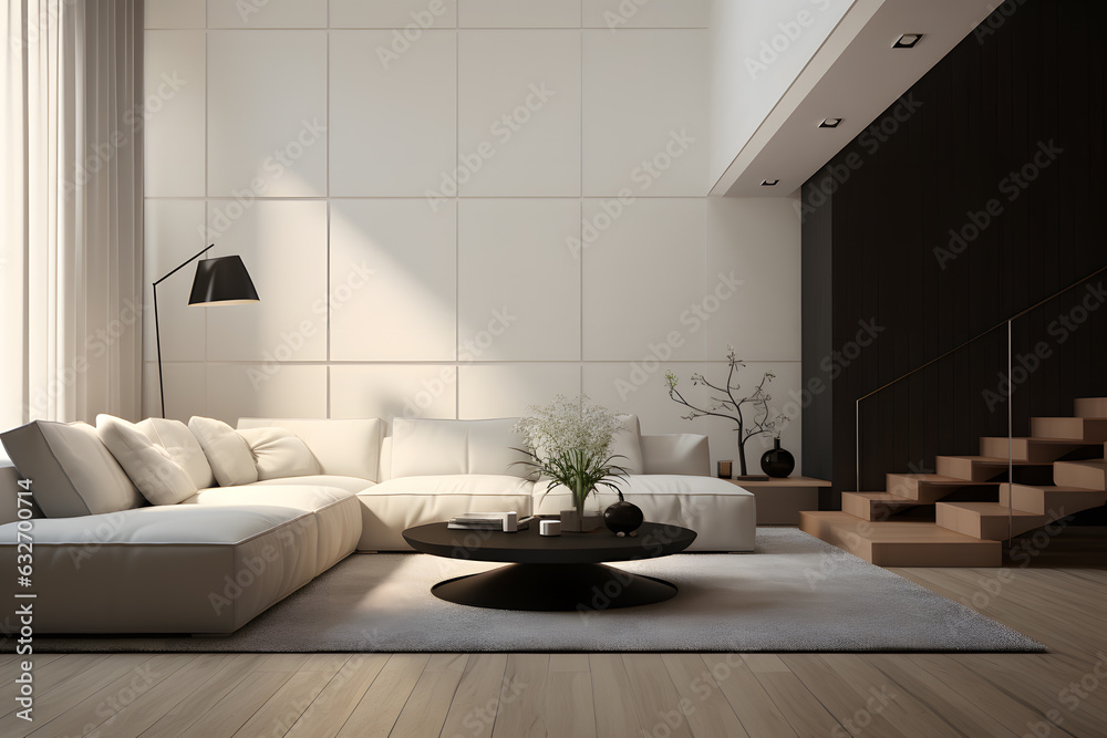 Fototapeta premium Minimalist style interior design ai generated