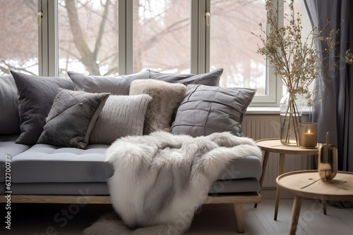  home interior design of modern living room ai generated