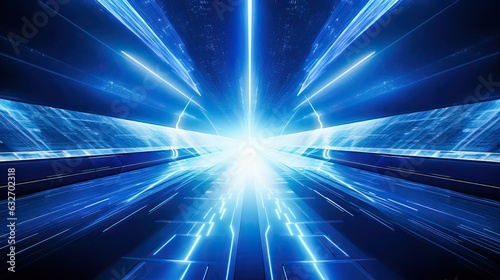 Futuristic Neon highway in ...