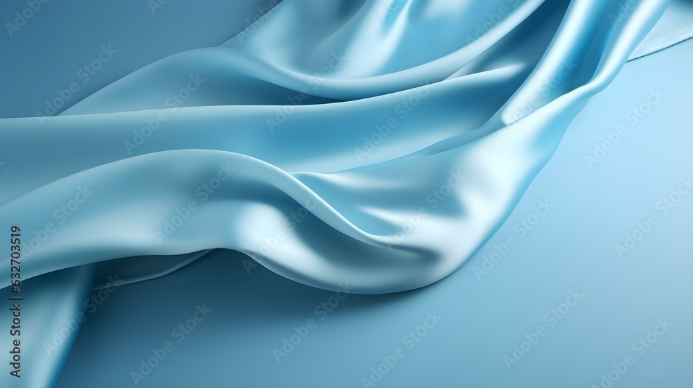 Sky Blue Silk Fabric Texture with Beautiful Waves. Elegant Background for a Luxury Product Sky Blue Silk Fabric Texture with Beautiful Waves. Elegant Background for a Luxury Product