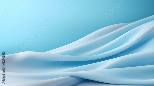 Sky Blue Silk Fabric Texture with Beautiful Waves. Elegant Background for a Luxury Product photo