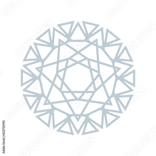 Geometric mandala ornament vector illustration.