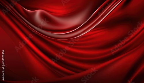 red Silk background, Generative AI