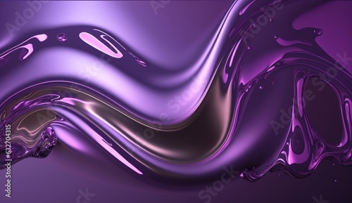 Liquid Violet Chrome Background, Generative AI