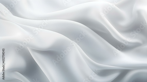 White Silk Fabric Texture with Beautiful Waves. Elegant Background for a Luxury Product