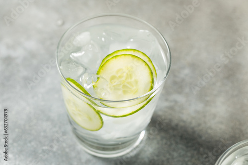 Cold Clear Refreshing Cucumber Water