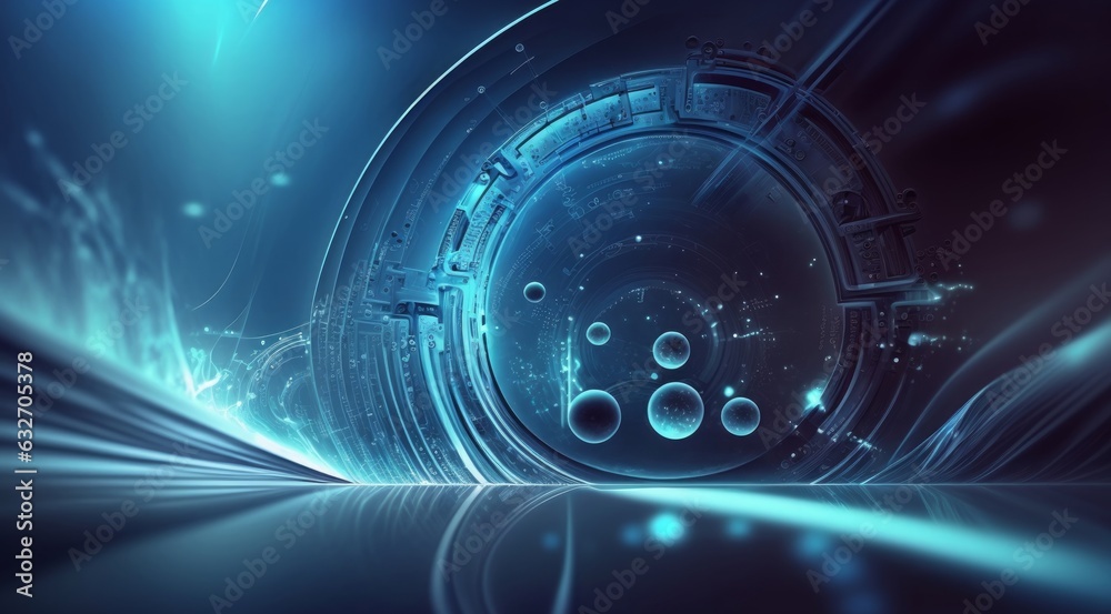Fototapeta premium futuristic technology background, Generative AI