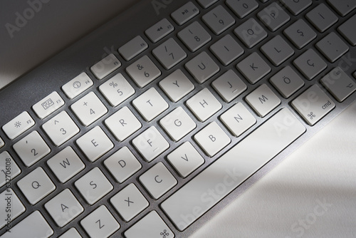 metallic grey bluetooth keyboard photo