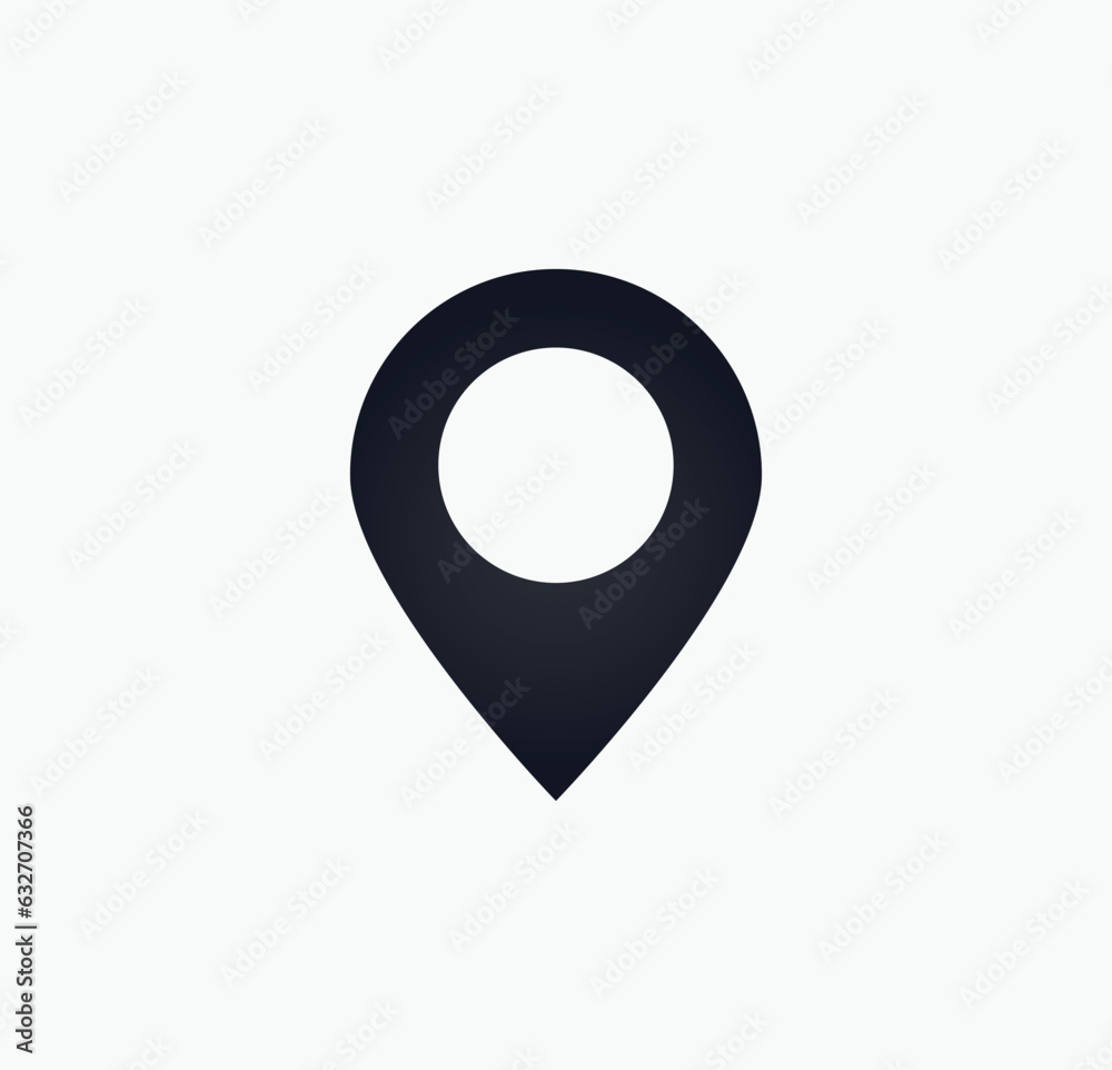 map pin icon isolated on White background