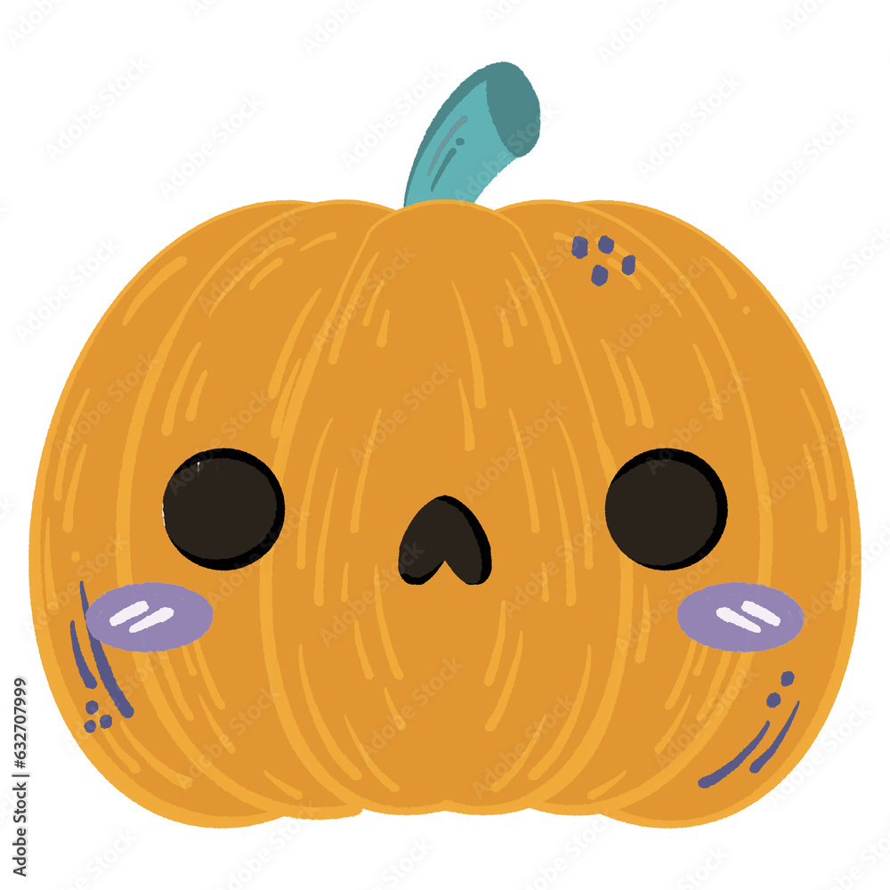 Naklejka premium halloween pumpkin face