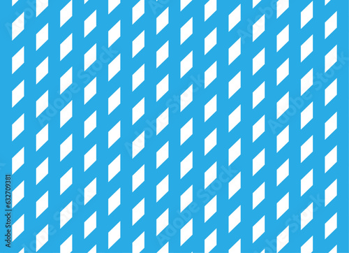 White rhombus pattern and blue lines
