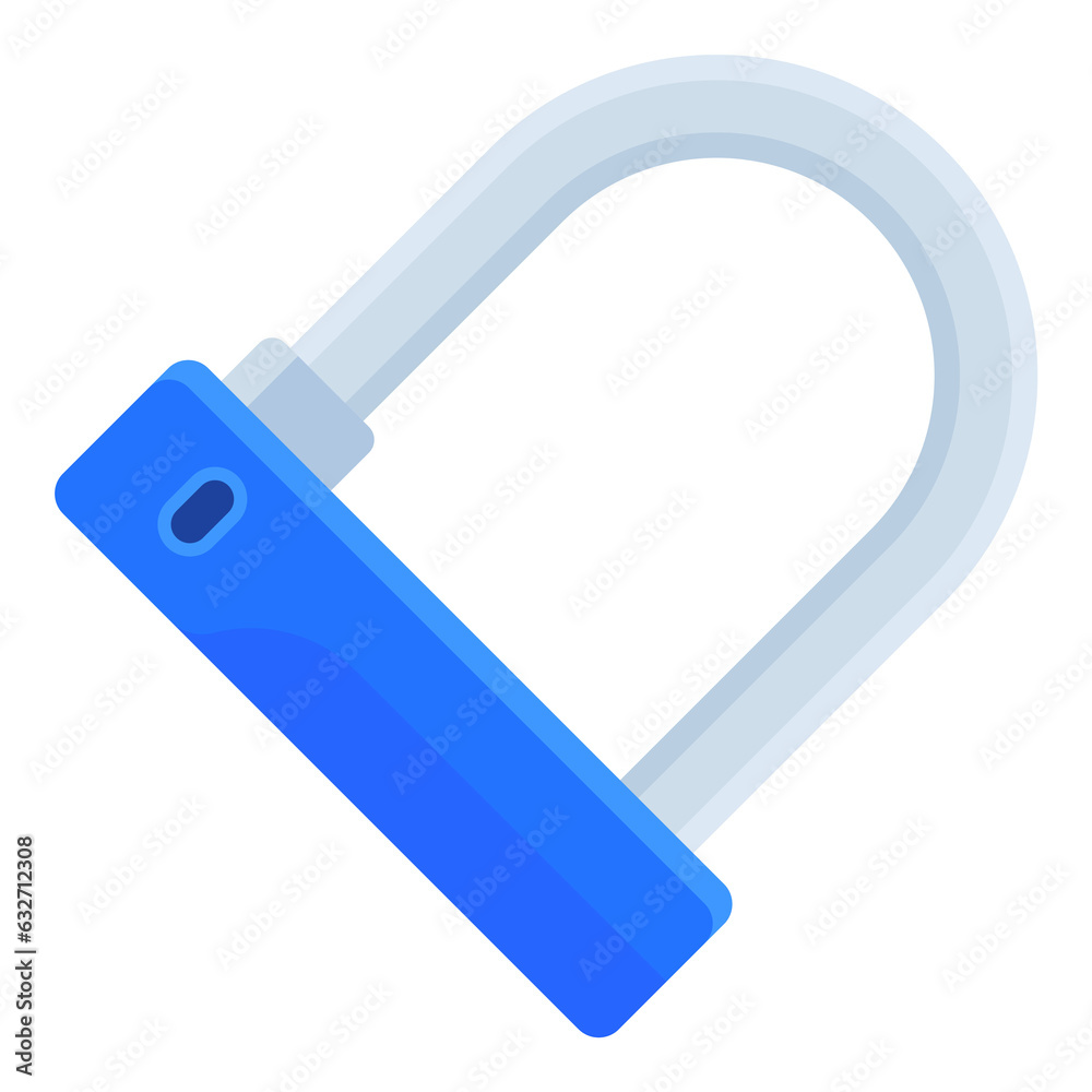 Bike U-Lock icon, line design Bike U-Lock icon, line design