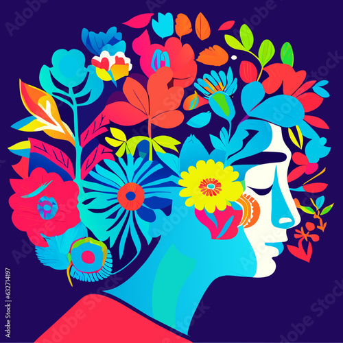 Tech frustration stress burnout and information overload; too much and too many mental health problems of living in the modern world, colorful illustration style 