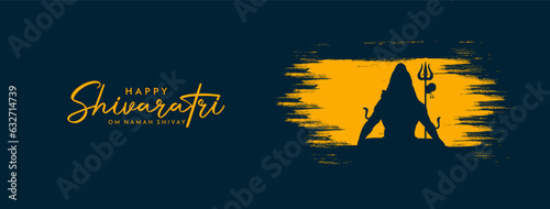 Maha Shivratri Illustration Of Lord Shiva Silhouette Design Web Banner