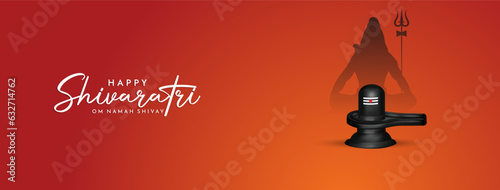 Maha Shivratri Illustration Of Lord Shiva Silhouette Design Web Banner