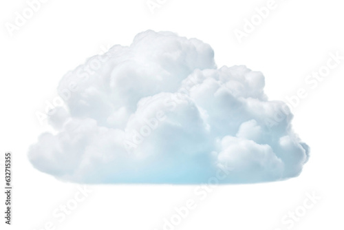 Isolated White Clouds on Transparent Background. Generative AI