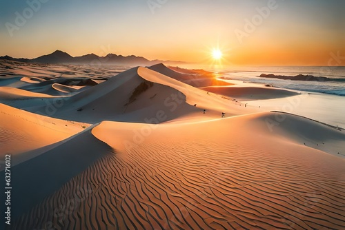 sunset in the desert photo