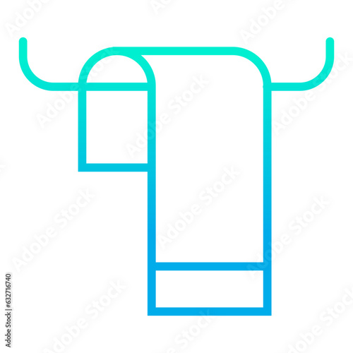 Outline gradient Muffler cloth icon