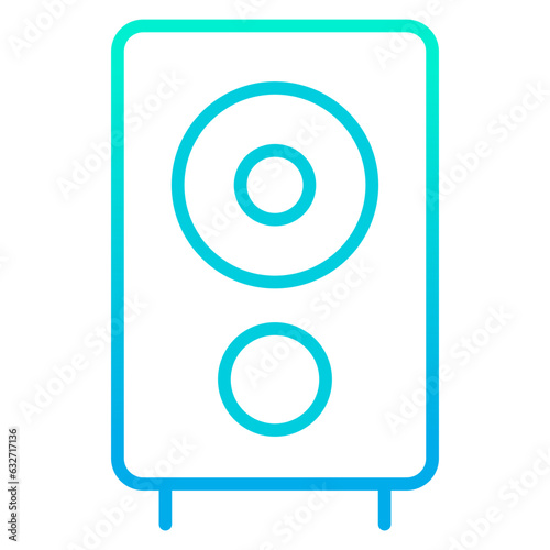 Outline gradient Speaker Box icon