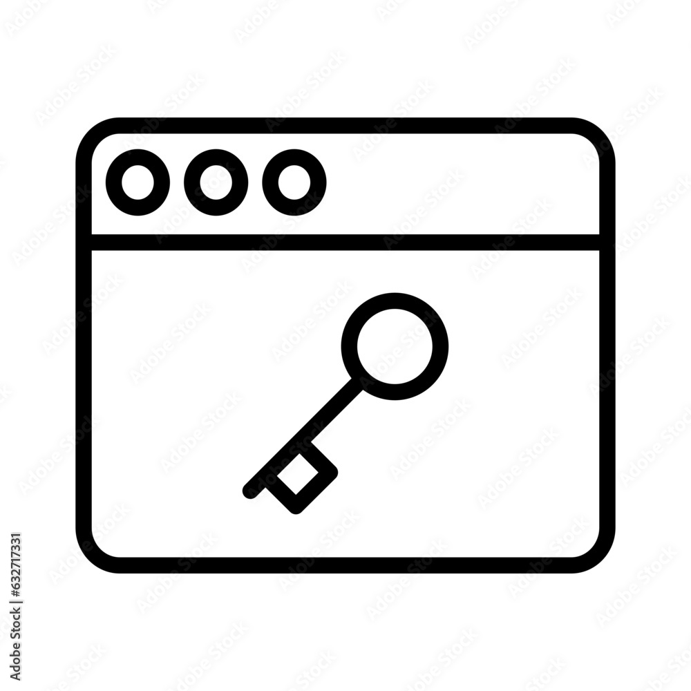 Outline Web Key icon Outline Web Key icon