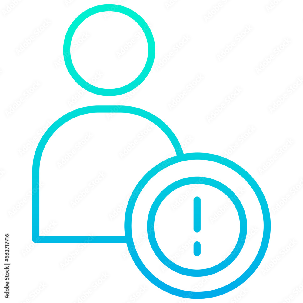 Outline gradient Profile Info icon Outline gradient Profile Info icon