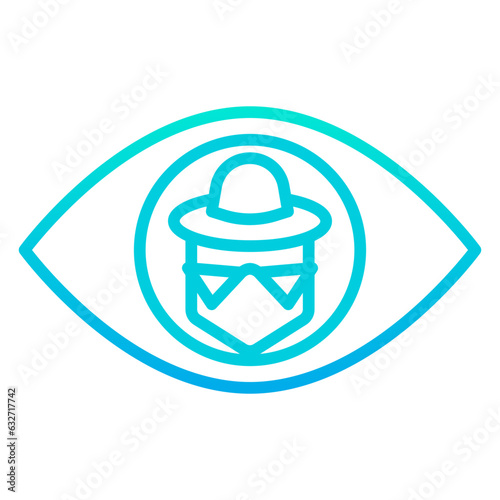Outline gradient View Hacker icon