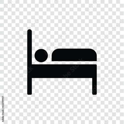 Bed, sleep icon transparent grid