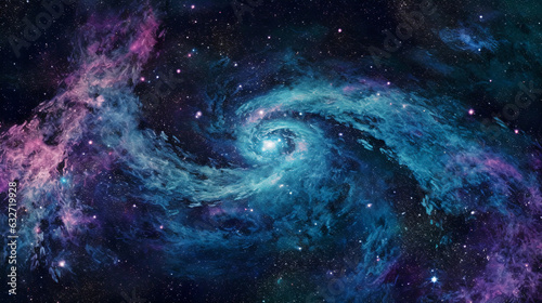 celestial nebula swirls in vibrant colors, abstract space art, generative ai
