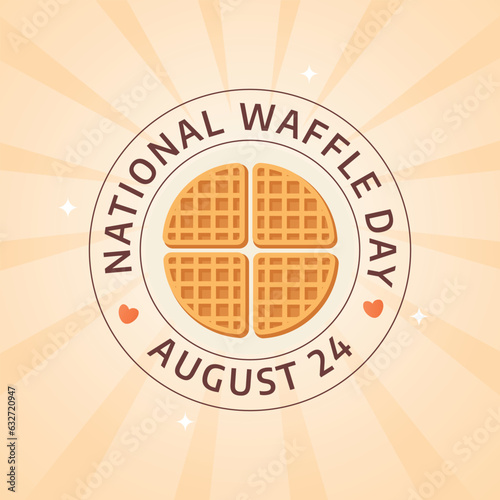 National Waffle Day design template good for greeting usage.
