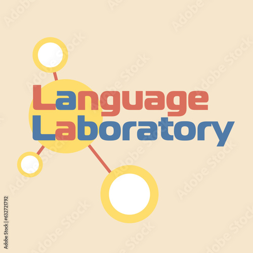 Language School Branding Idea for Kids, Logo Template, Corporate Identity Language Lab