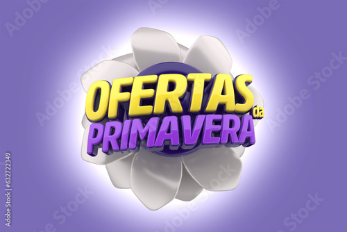 selo 3d ''ofertas da primavera''