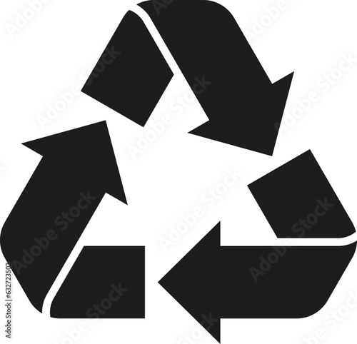 Recycle icon. Vector. Flat design.