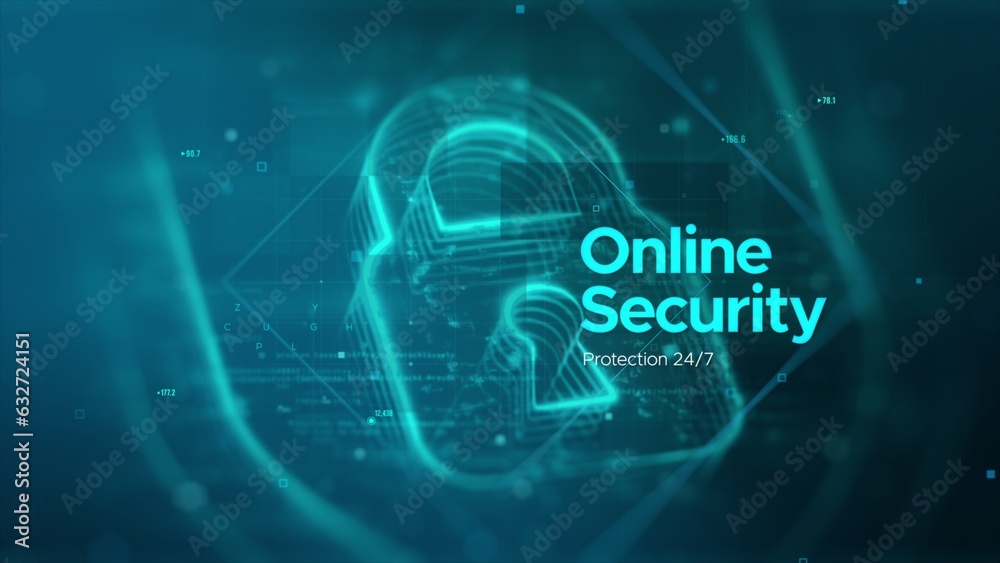 Online Securtiy. Protection 24/7. Digital Agency. The video of this image is in my portfolio.	