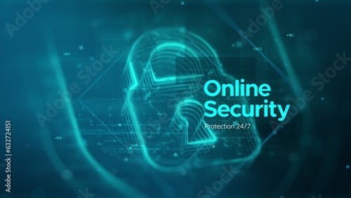 Online Securtiy. Protection 24/7. Digital Agency. The video of this image is in my portfolio. 