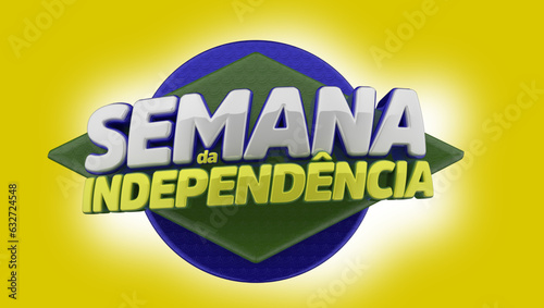 selo 3d ''semana da independência''