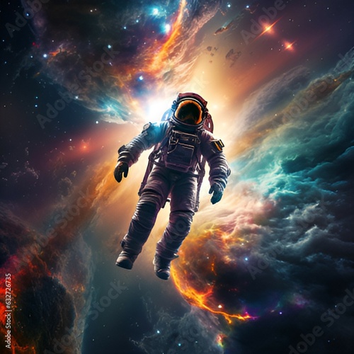 astronaut in space The external surface condition of the world International Space Station. Our home. Elements of this image furnished by generative AI