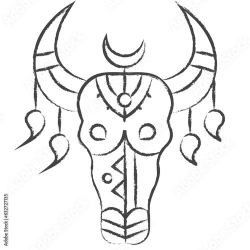 Wallpaper Mural Hand drawn animal skull illustration icon Torontodigital.ca