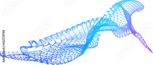 Network lines. Net wave information flow. Scientific paradigm solutions future. Forward vision progress. Big data cells deep development analysis. foresight conference background banner.