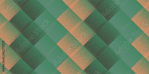 Fade dotwork rhombus shapes vector geometric seamless pattern.