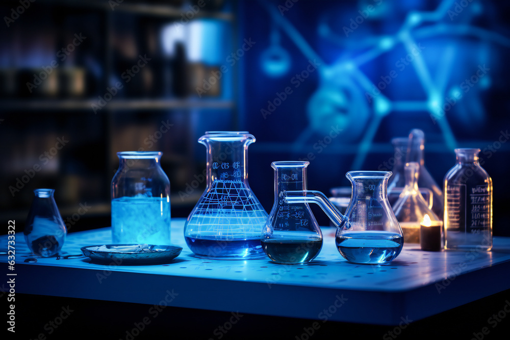 Chemistry, biology or science abstract background. Generic research and science concept.