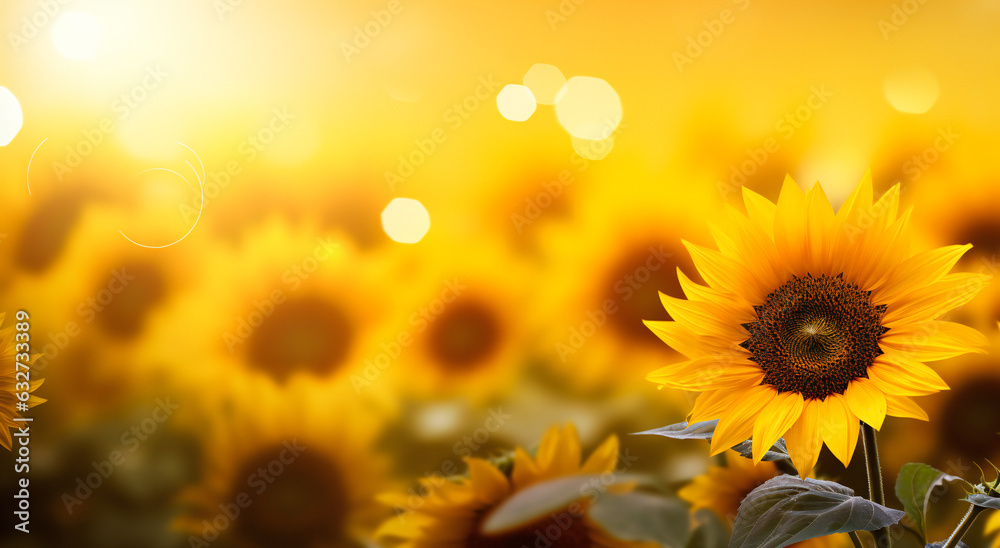 Fototapeta premium Sunflower wallpaper background
