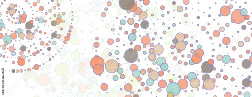 Obraz premium Round dots frame with empty space. Circle dotted design. Vector abstract background
