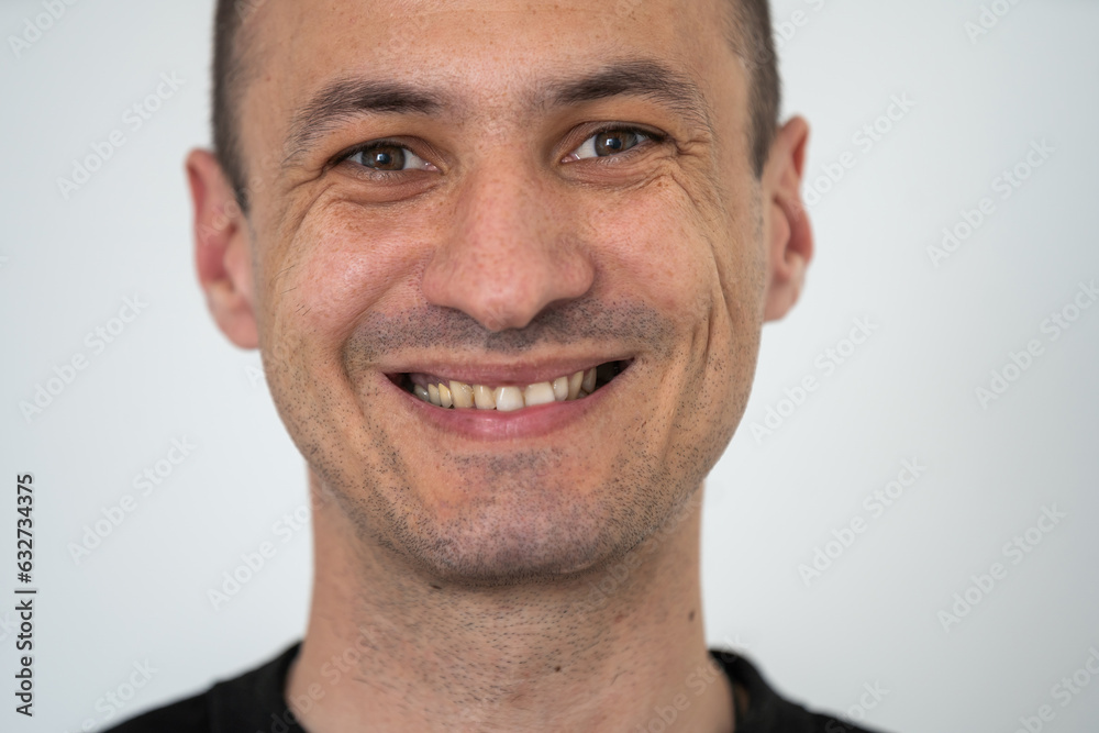 Close Up of Smile Face of Young Man Close Up of Smile Face of Young Man