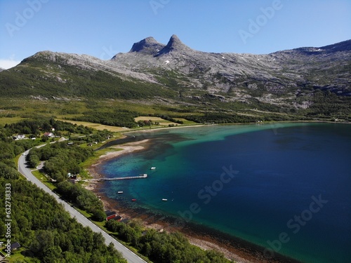 Norwegen, Flugbild Sjona-Fjord photo