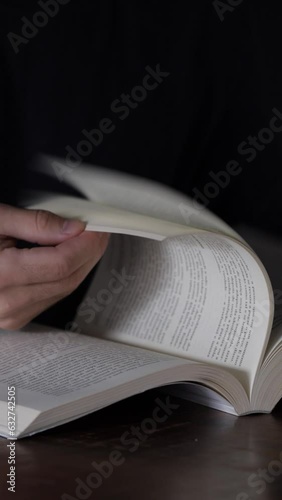 Person reading a book