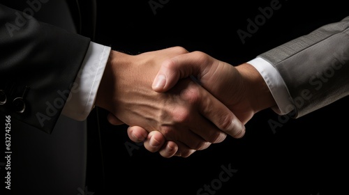 Business partnership meeting. Picture businessmans handshake. Successful businessmen handshaking after good deal. Horizontal, high quality, 16:9